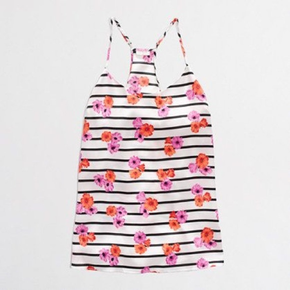 J. Crew mixed print tank top